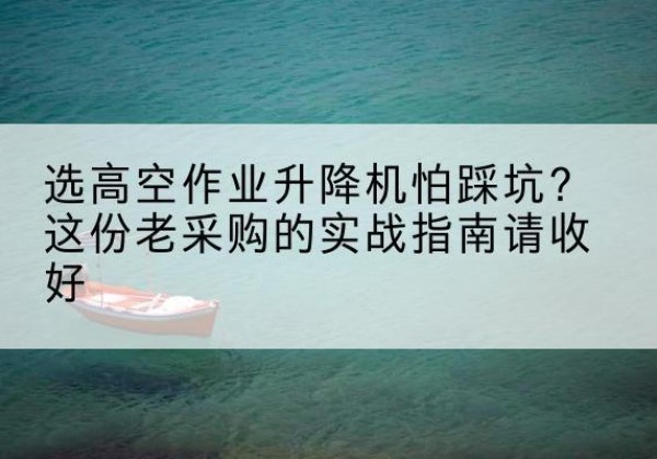 荥阳高空作业升降机厂家推荐-选高空作业升降机怕踩坑？这份老采购的实战指南请收好