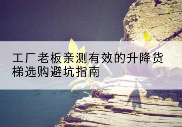 荥阳升降货梯怎么选-工厂老板亲测有效的升降货梯选购避坑指南